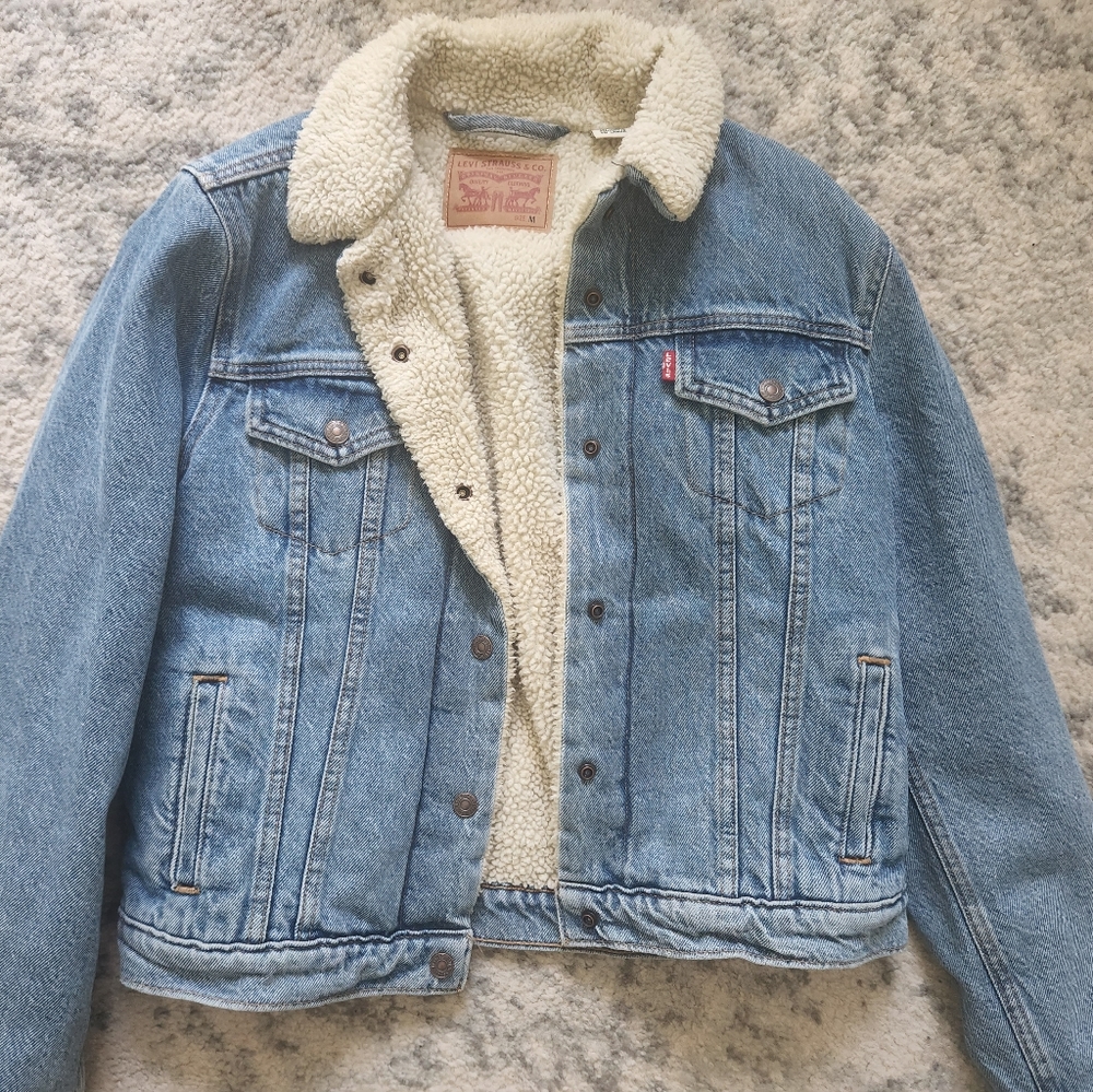 Levi's Womens Sherpa Lined Jean Jacket Medium